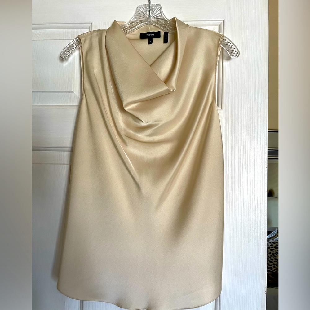 Theory silk cowl neck sleeveless topNWOT